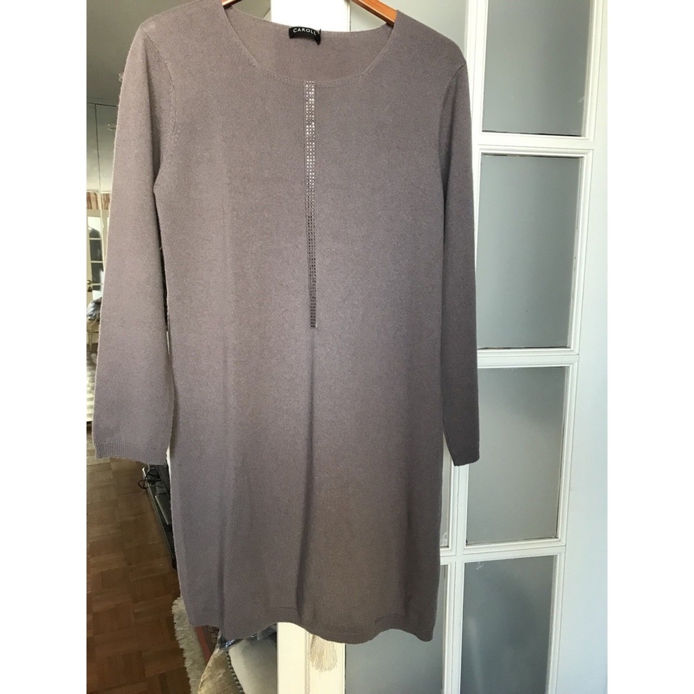 Mauve Colored Cashmere Dress By Caroll/Size Medium